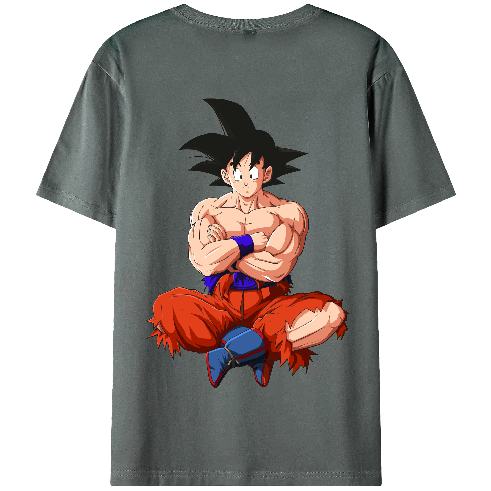 （画像用） ドラゴンボール 孫悟空（そん ごくう）Son Goku カカロット DRAGON BALL Kakarotto 綿100％半袖Tシャツ（背面プリント）
